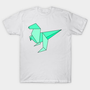 Green origami dinosaur T-Shirt